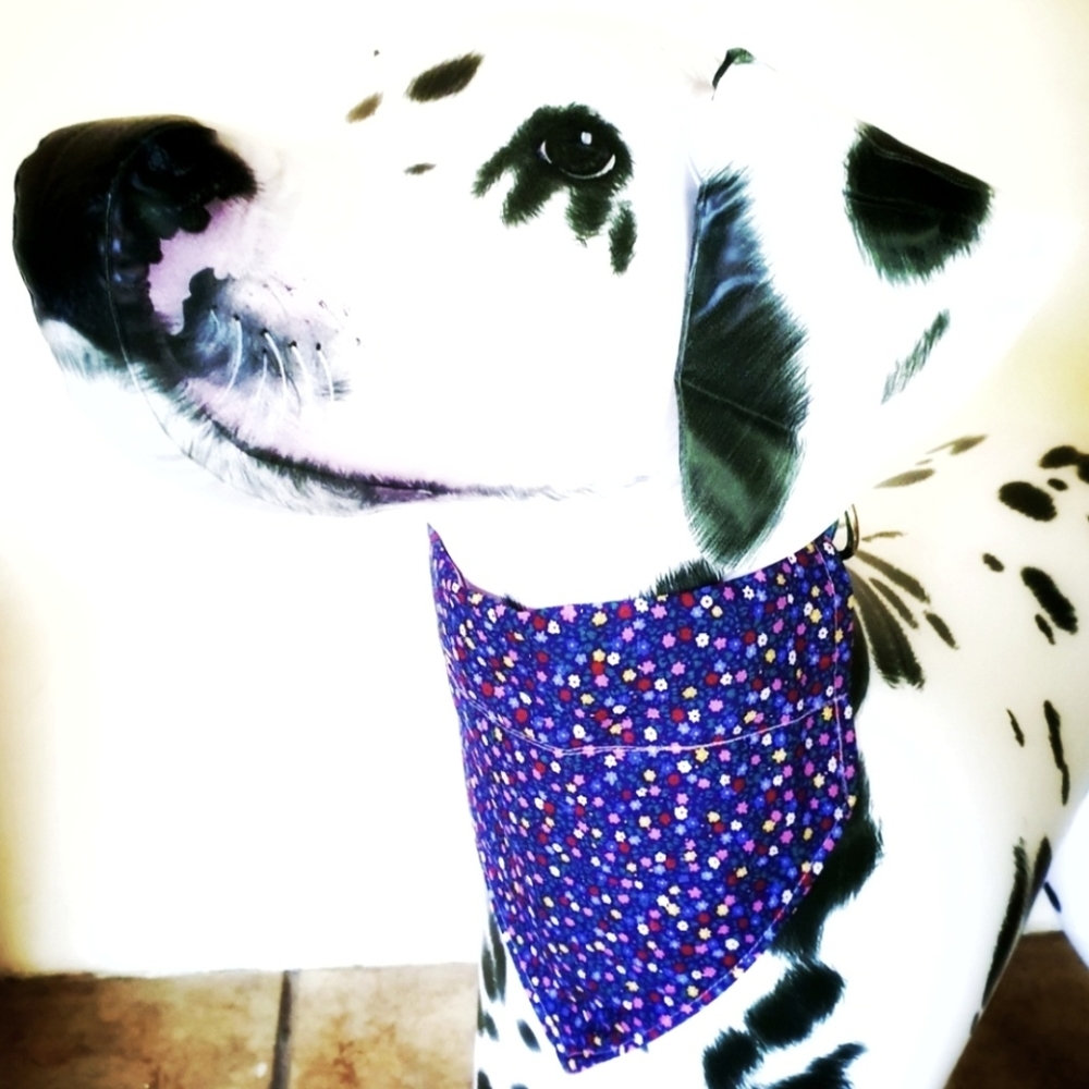 🐶 5 for $15 * Mini Floral / Pink Over The Collar Dog Bandana